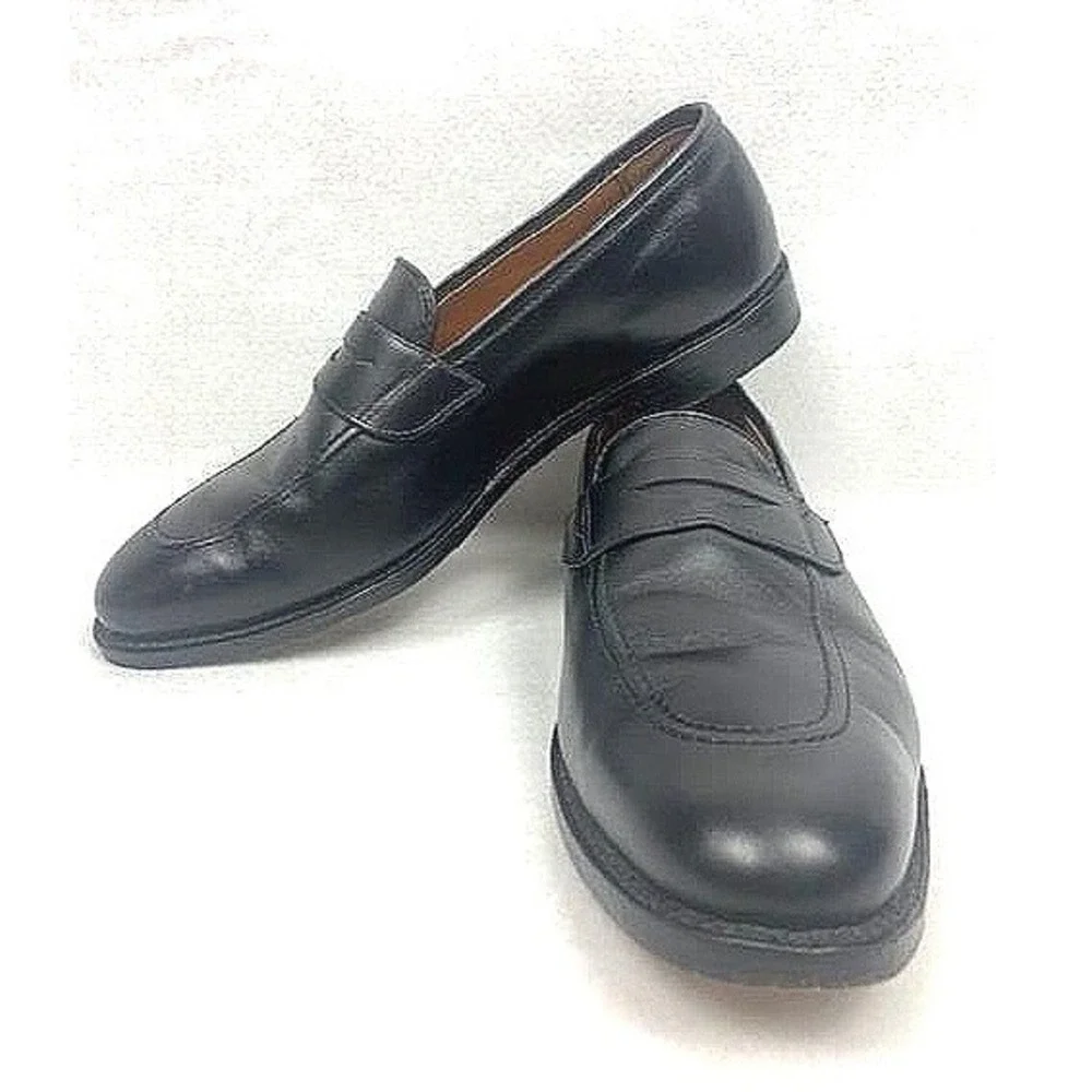Allen Edmonds Men's Lake Forest Black Leather Penny Loafers Dress Shoes Size 11‎